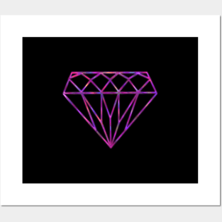 Pink, Purple And Orange Diamond Posters and Art